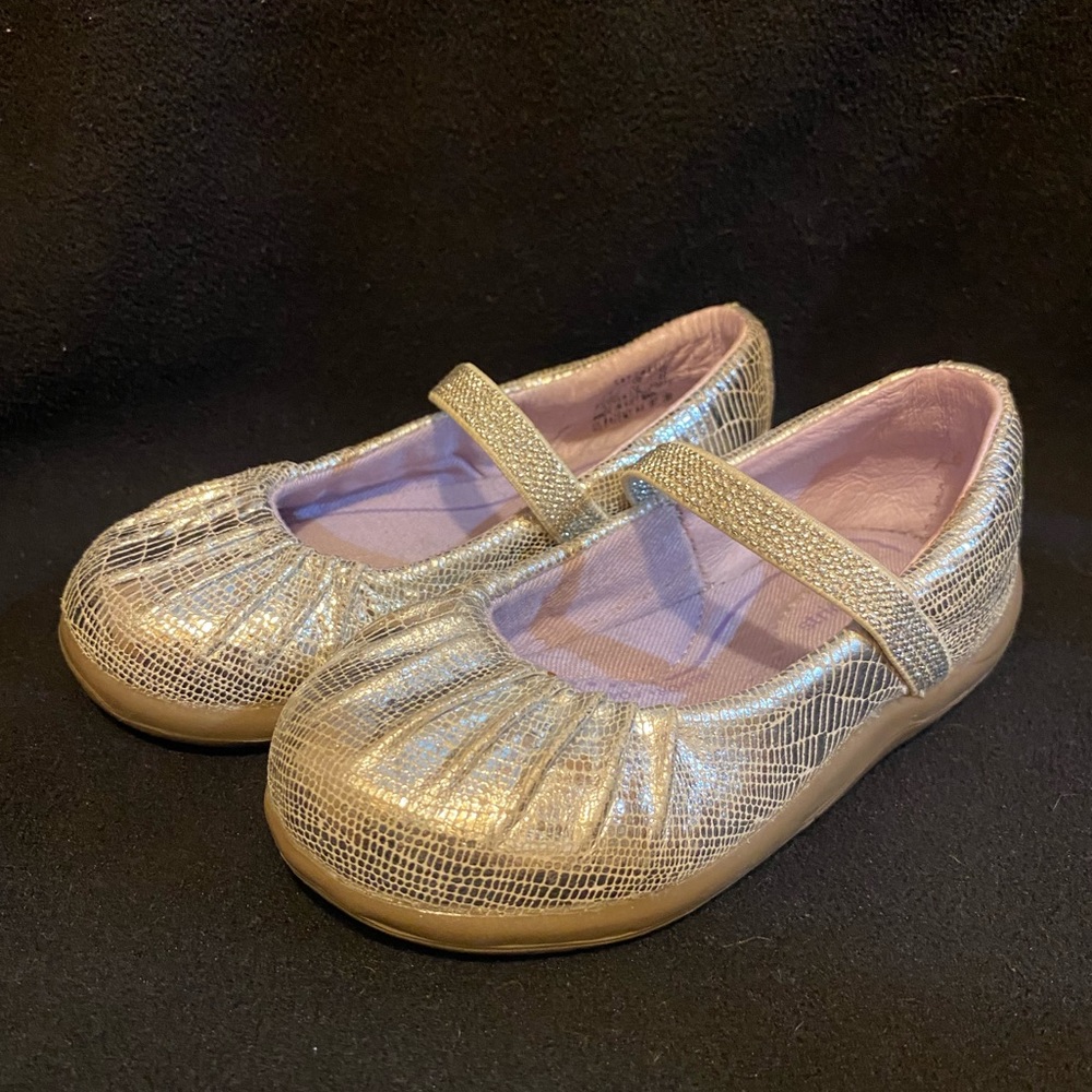 Stride Rite Silver Mary Janes